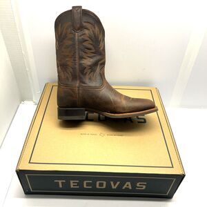 Tecovas Western Boots The Dusty Cigar Brown Cowhide Men SZ 10D New in Box